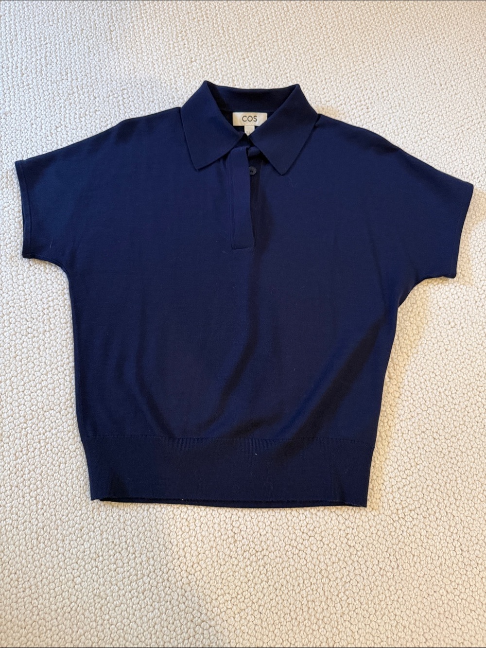 COS navy knit top